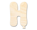 Unfinished Wood Balloon Letter H Shape | DIY Craft Cutout | up to 46" DIY