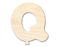 Unfinished Wood Balloon Letter Q Shape | DIY Craft Cutout | up to 46" DIY