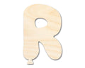 Unfinished Wood Balloon Letter R Shape | DIY Craft Cutout | up to 46" DIY