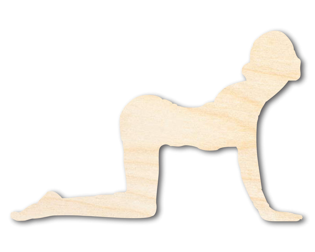 Unfinished Wood Yoga Cat Pose Shape | DIY Craft Cutout | up to 46" DIY