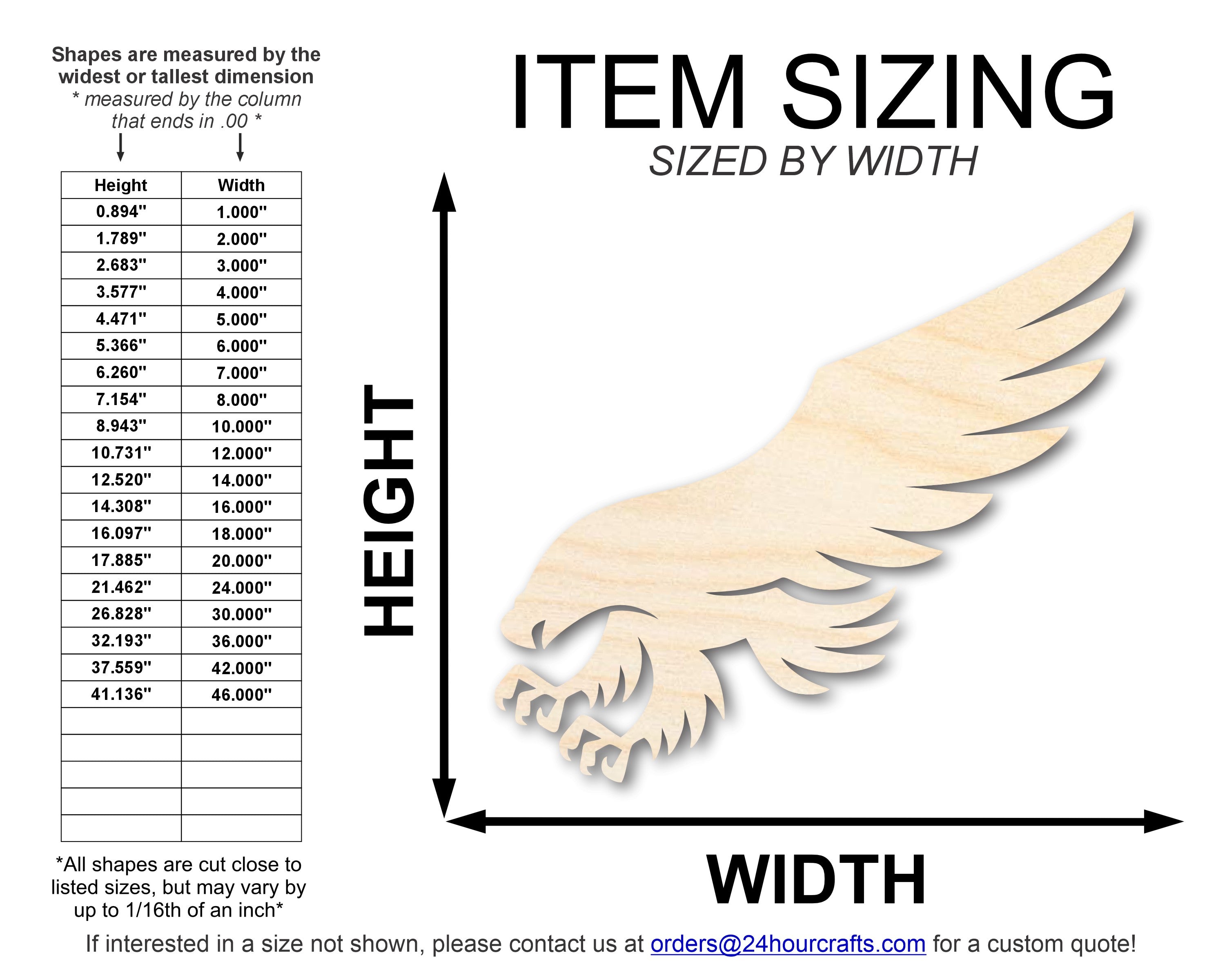 Unfinished Wood Hawk Mascot Shape | DIY Craft Cutout | up to 46" DIY