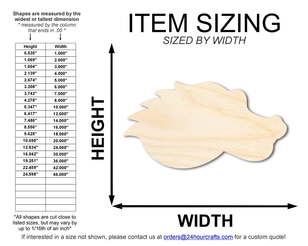 Unfinished Wood Gator Mascot Shape | DIY Craft Cutout | up to 46" DIY
