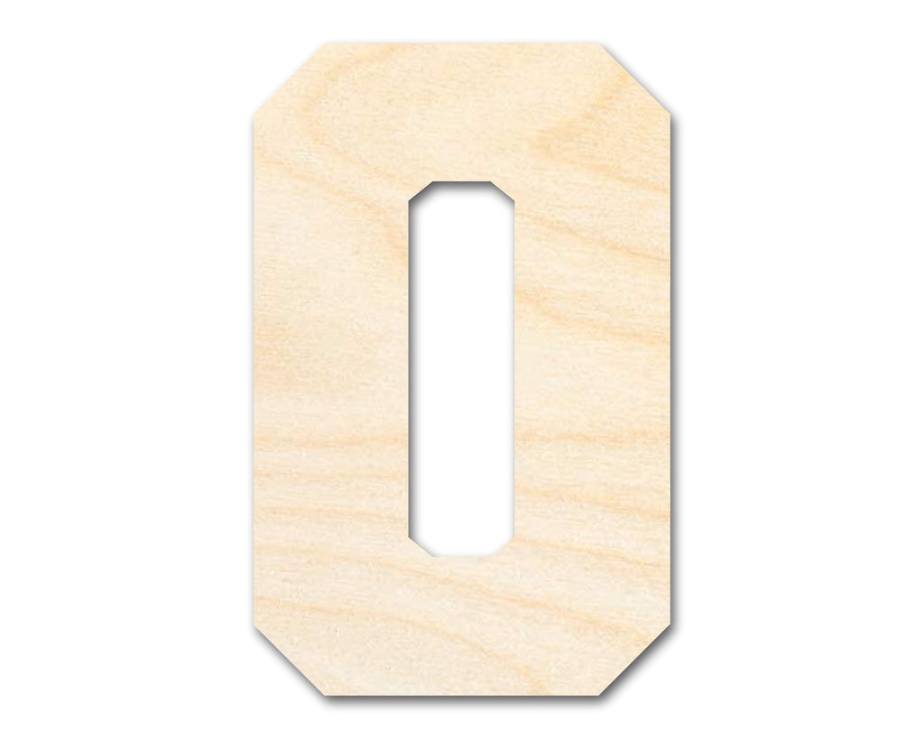 Unfinished Wood Varsity Team Font - O Shape | DIY Craft Cutout | up to 46" DIY