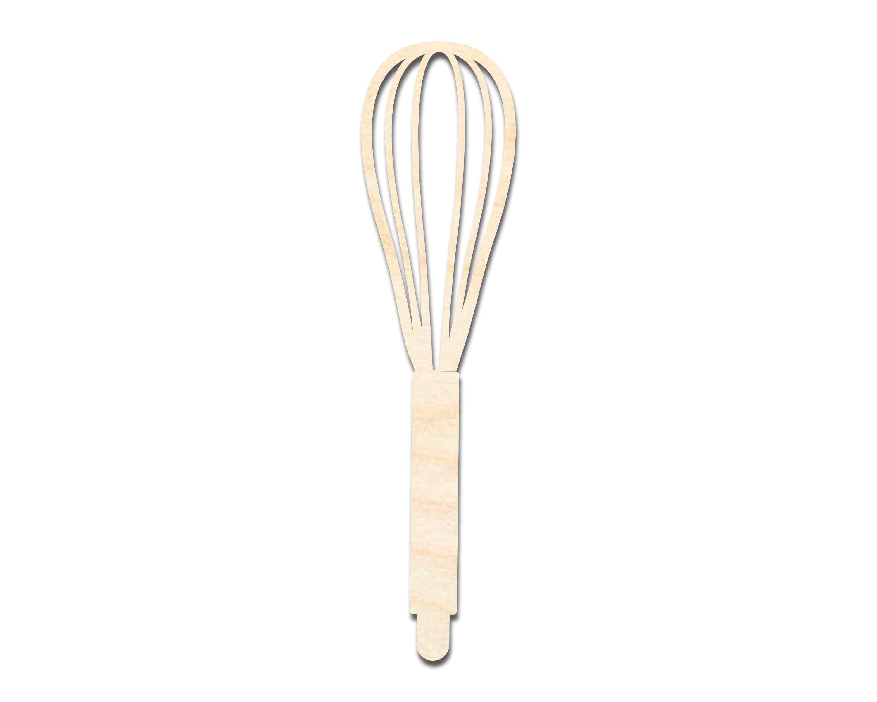 Unfinished Wood Whisk Shape | DIY Craft Cutout | up to 46" DIY