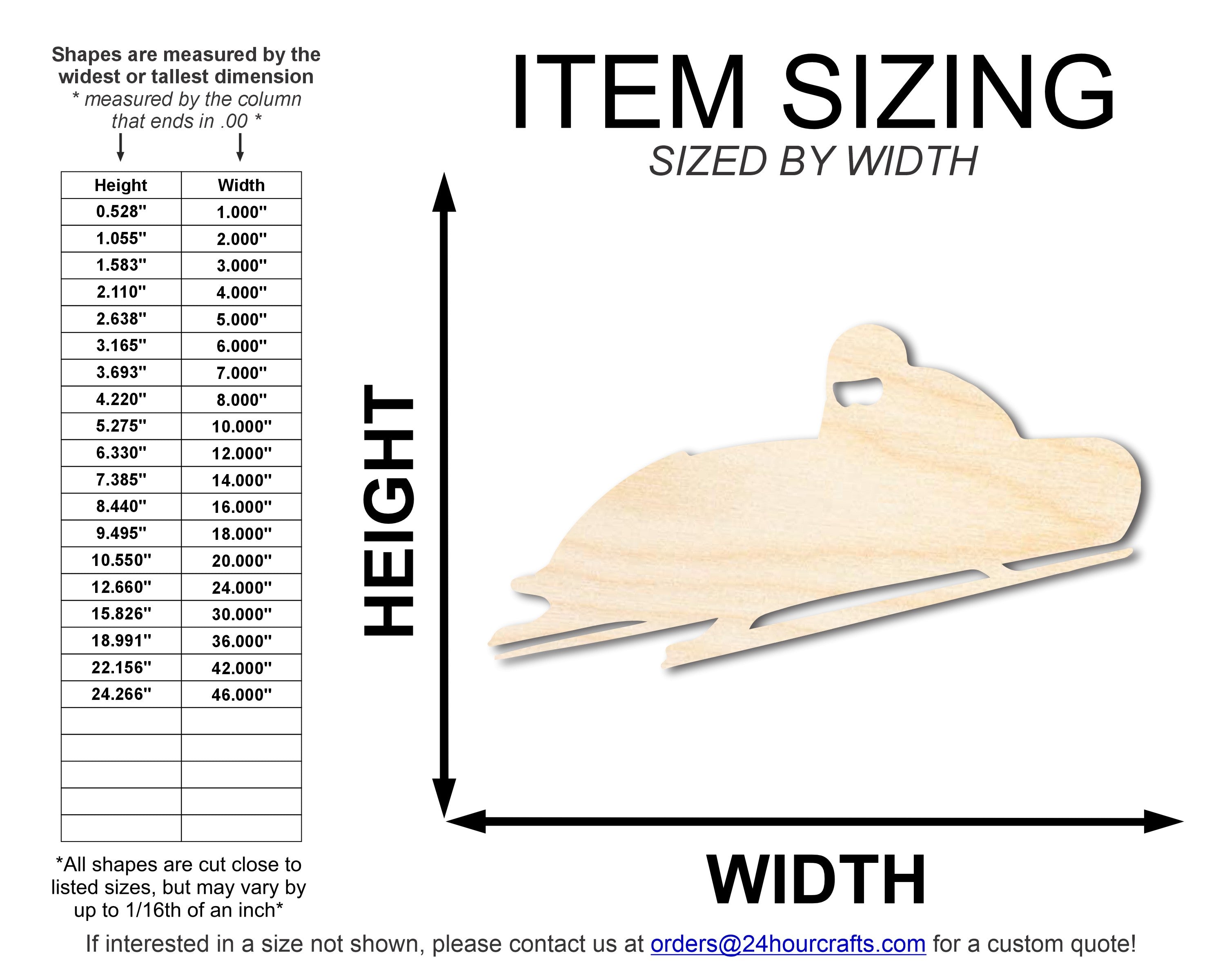 Unfinished Wood Bobsled Shape | DIY Craft Cutout | up to 46" DIY