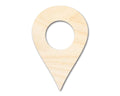 Unfinished Wood Map Pin Shape | DIY Craft Cutout | up to 46" DIY