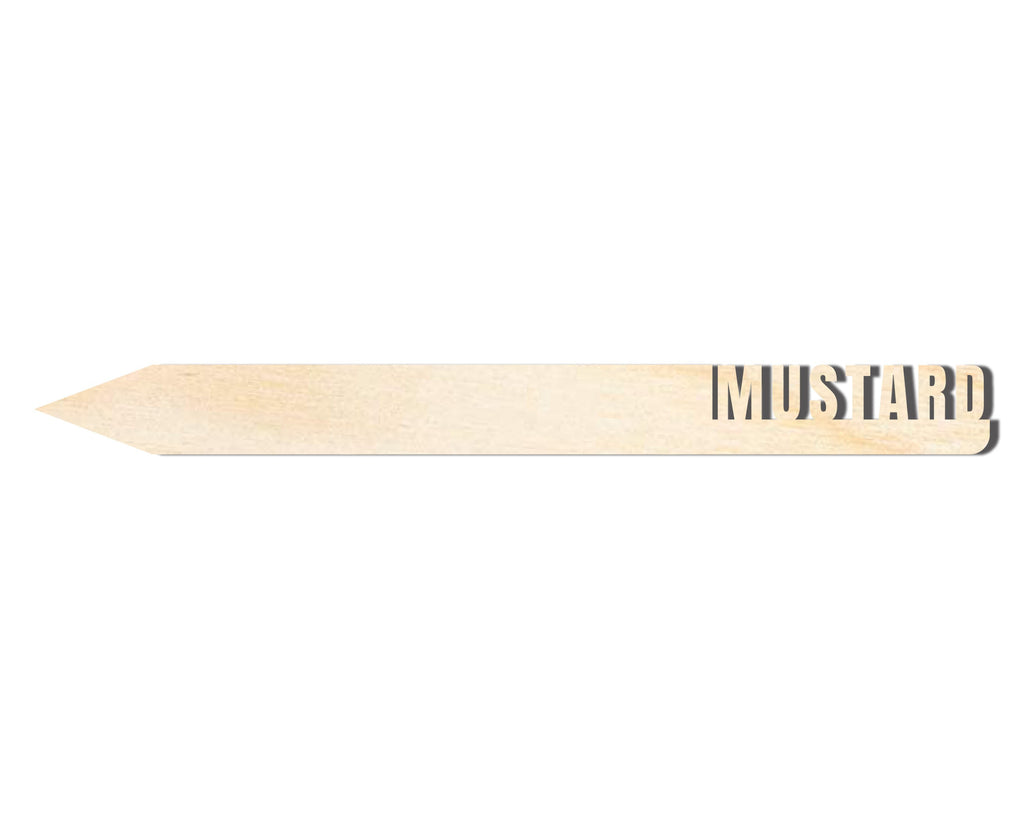 Unfinished Wood Mustard Garden Stake | DIY Craft Cutout | up to 24" DIY