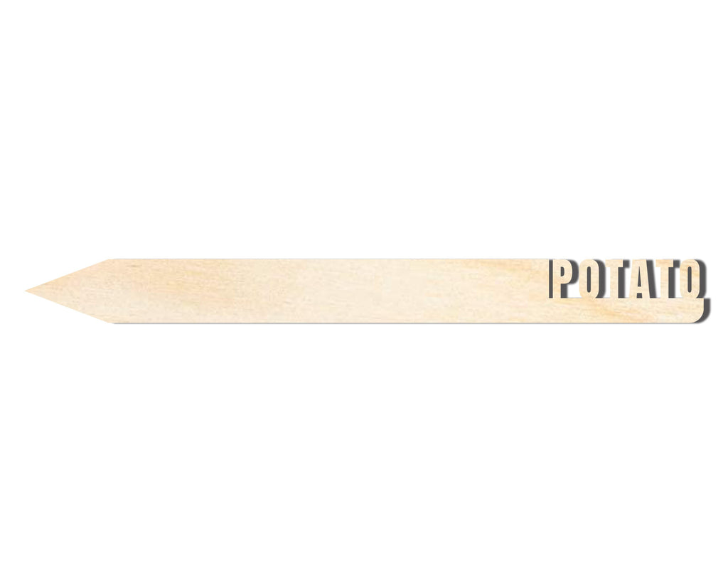 Unfinished Wood Potato Garden Stake | DIY Craft Cutout | up to 24" DIY