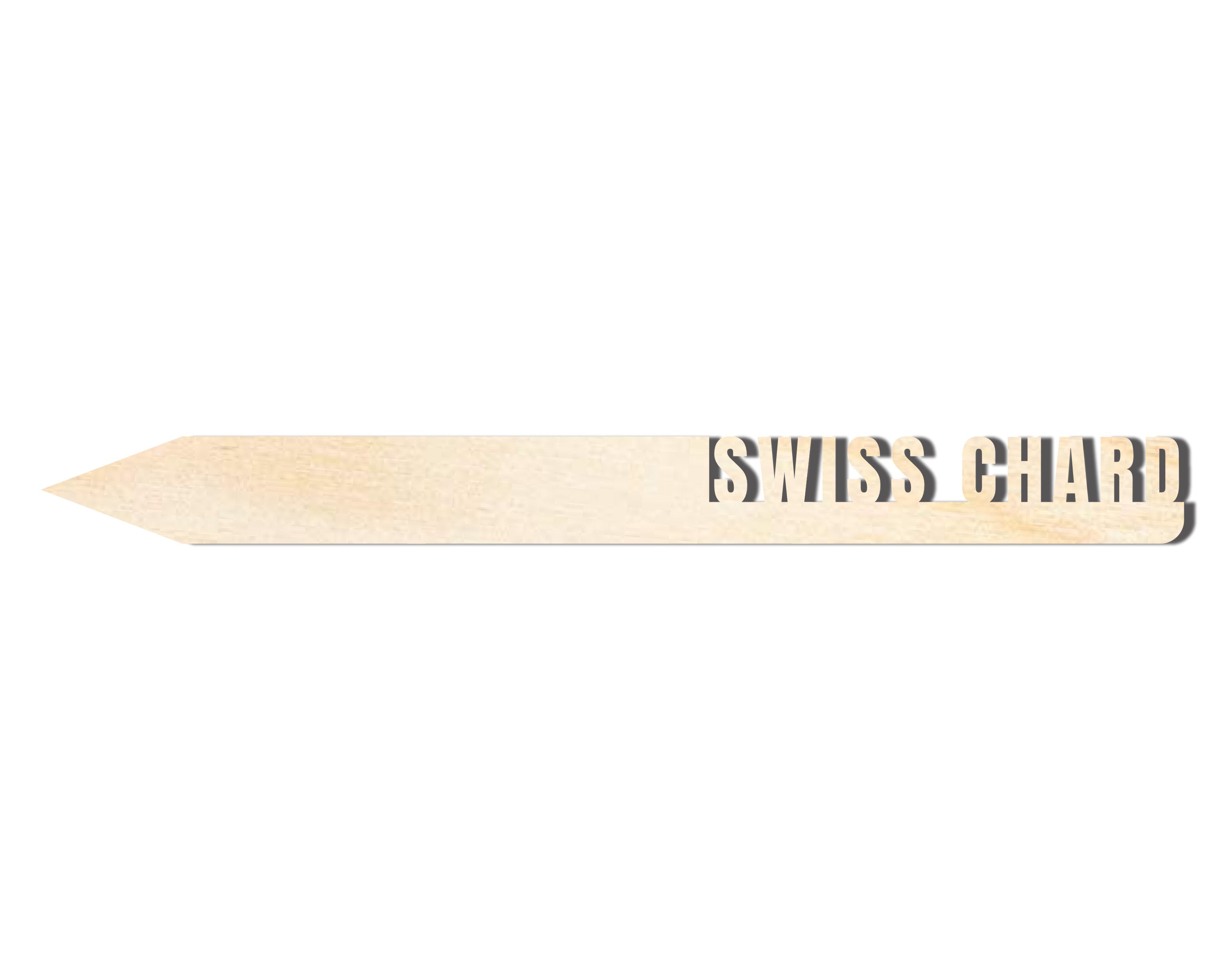 Unfinished Wood Swiss Chard Garden Stake | DIY Craft Cutout | up to 24" DIY