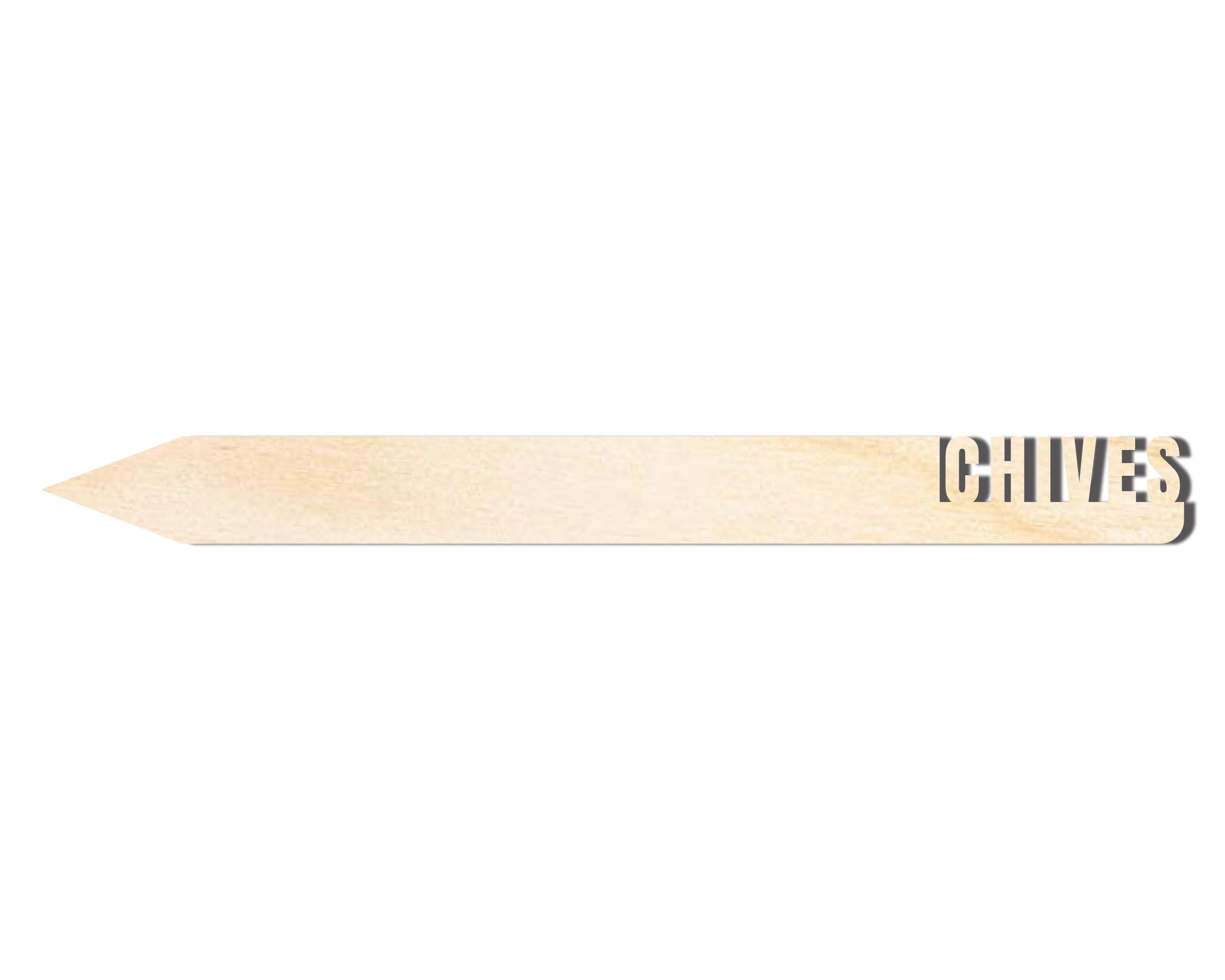 Unfinished Wood Chives Garden Stake | DIY Craft Cutout | up to 24" DIY