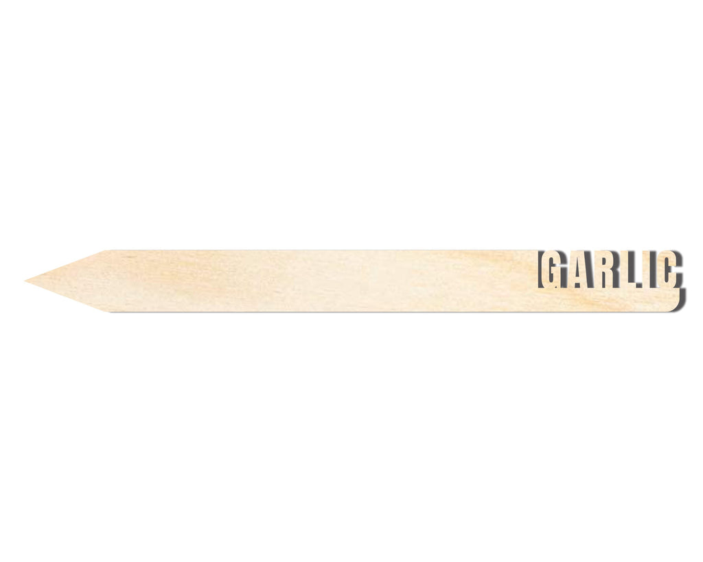 Unfinished Wood Garlic Garden Stake | DIY Craft Cutout | up to 24" DIY