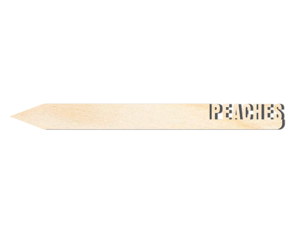 Unfinished Wood Peaches Garden Stake | DIY Craft Cutout | up to 24" DIY