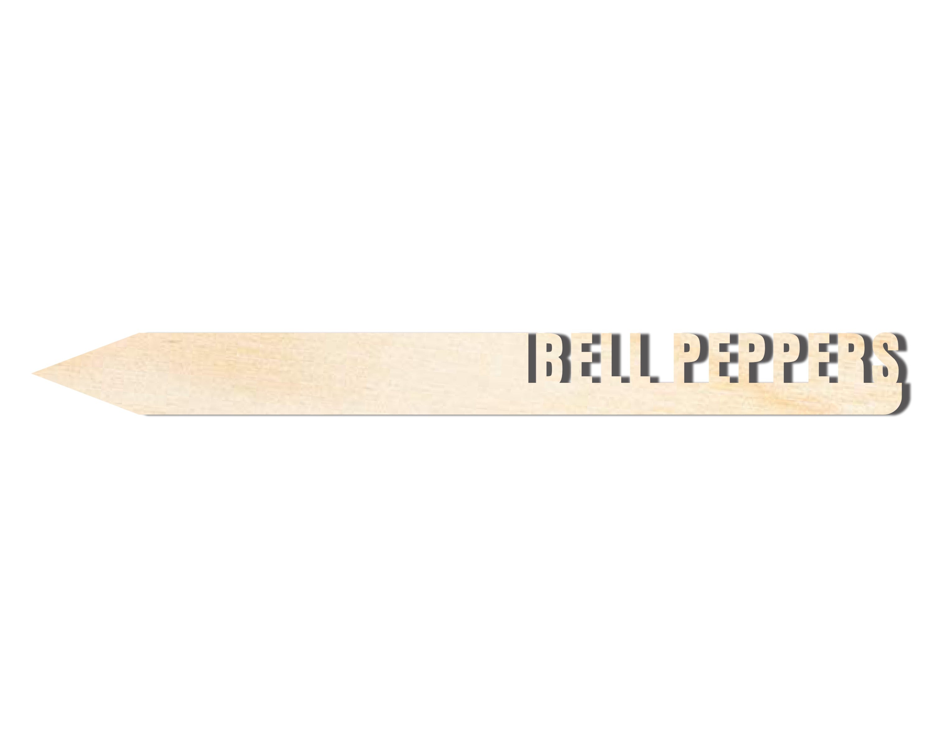 Unfinished Wood Bell Peppers Garden Stake | DIY Craft Cutout | up to 24" DIY