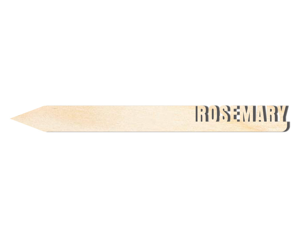 Unfinished Wood Rosemary Garden Stake | DIY Craft Cutout | up to 24" DIY