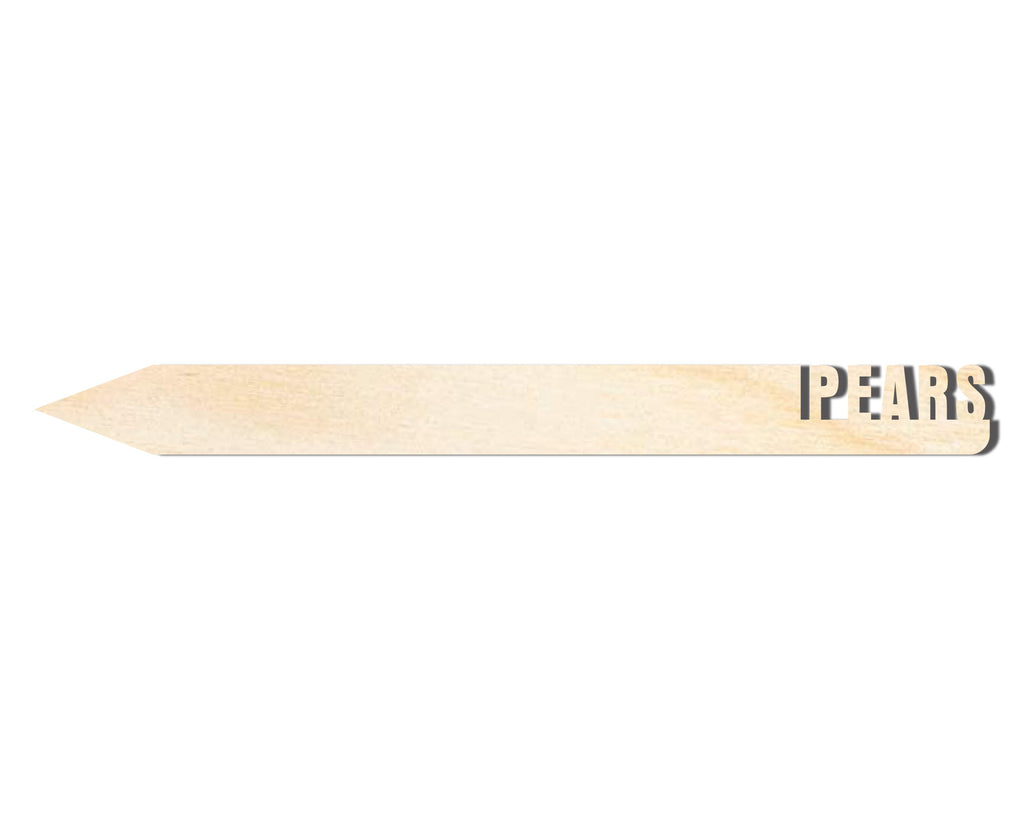 Unfinished Wood Pears Garden Stake | DIY Craft Cutout | up to 24" DIY