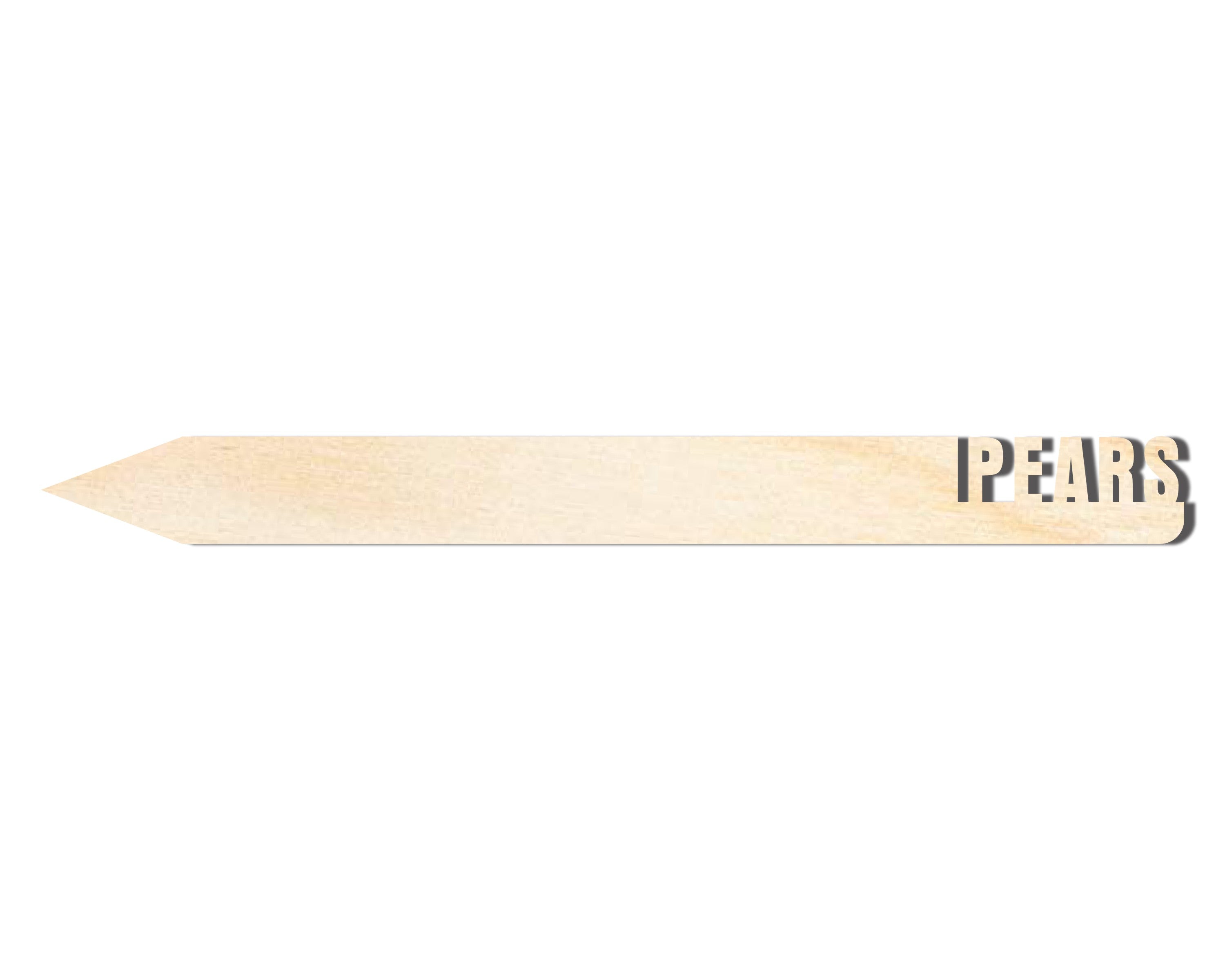 Unfinished Wood Pears Garden Stake | DIY Craft Cutout | up to 24" DIY