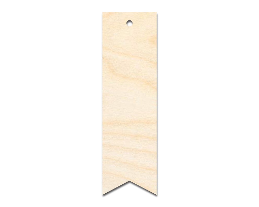 Unfinished Wood Ribbon Point Bookmark Shape | DIY Craft Cutout | up to 12" DIY