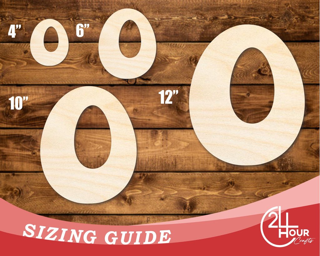 Unfinished Wood Groovy O Font Shape | DIY Craft Cutout | up to 46" DIY