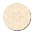 Unfinished Wood Etched Steering Wheel Shape | Paint By Line Crafts | up to 30" DIY