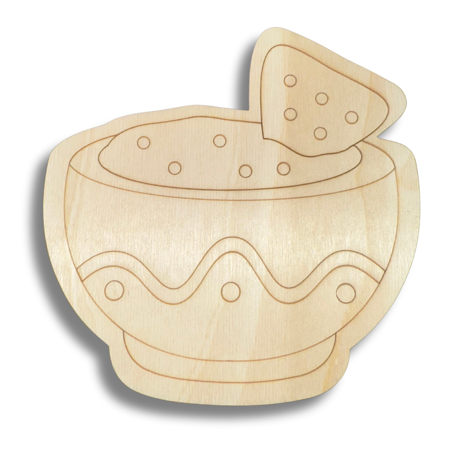 Unfinished Wood Etched Chips and Salsa Shape | Paint By Line Crafts | up to 30" DIY