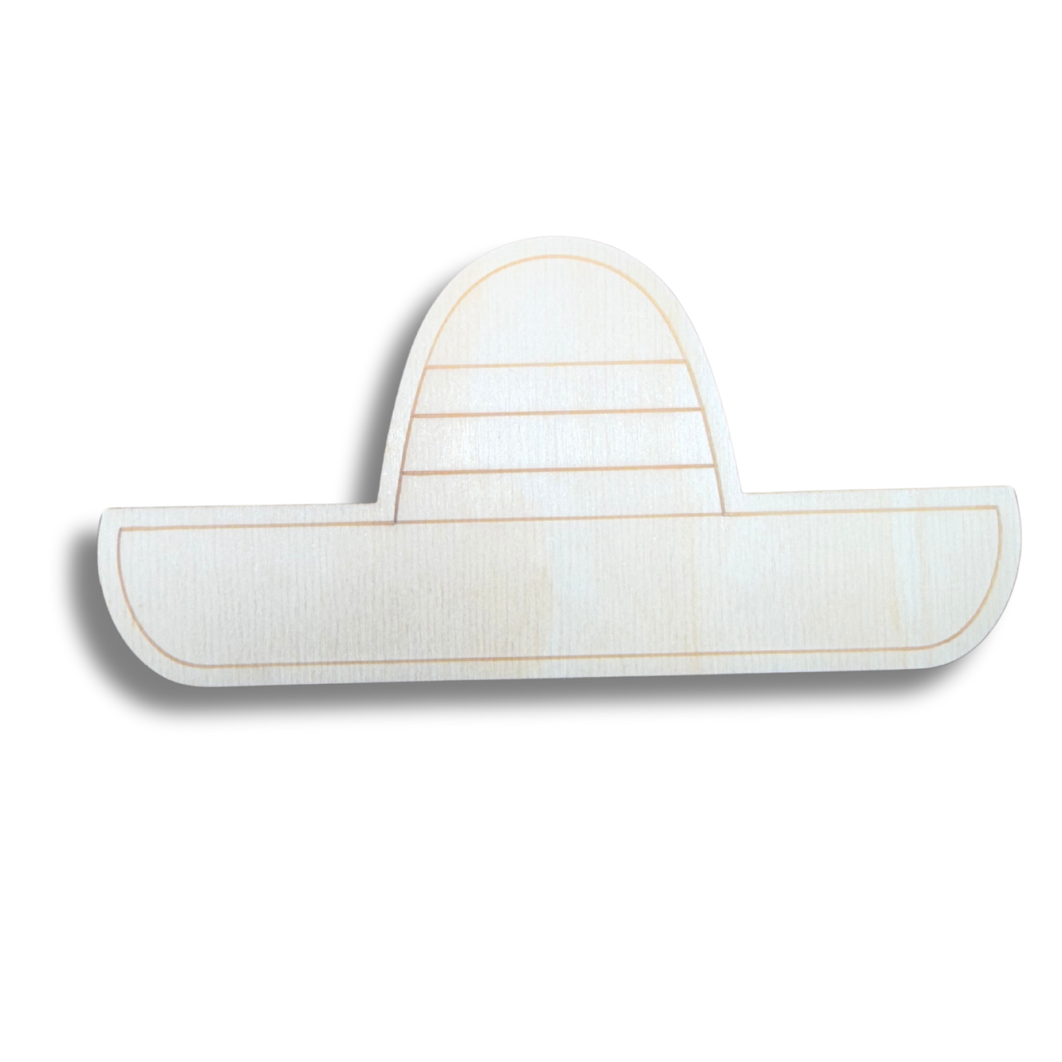 Unfinished Wood Etched Sombrero Shape | Paint By Line Crafts | up to 30" DIY
