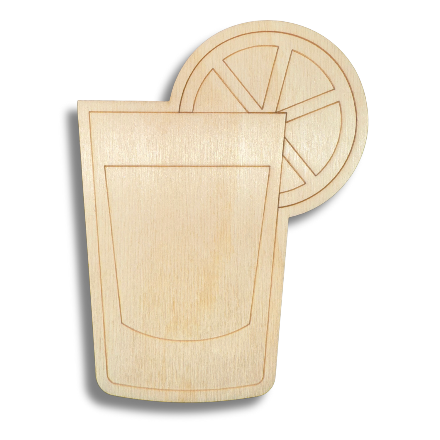 Unfinished Wood Etched Margarita Shape | Paint By Line Crafts | up to 30" DIY
