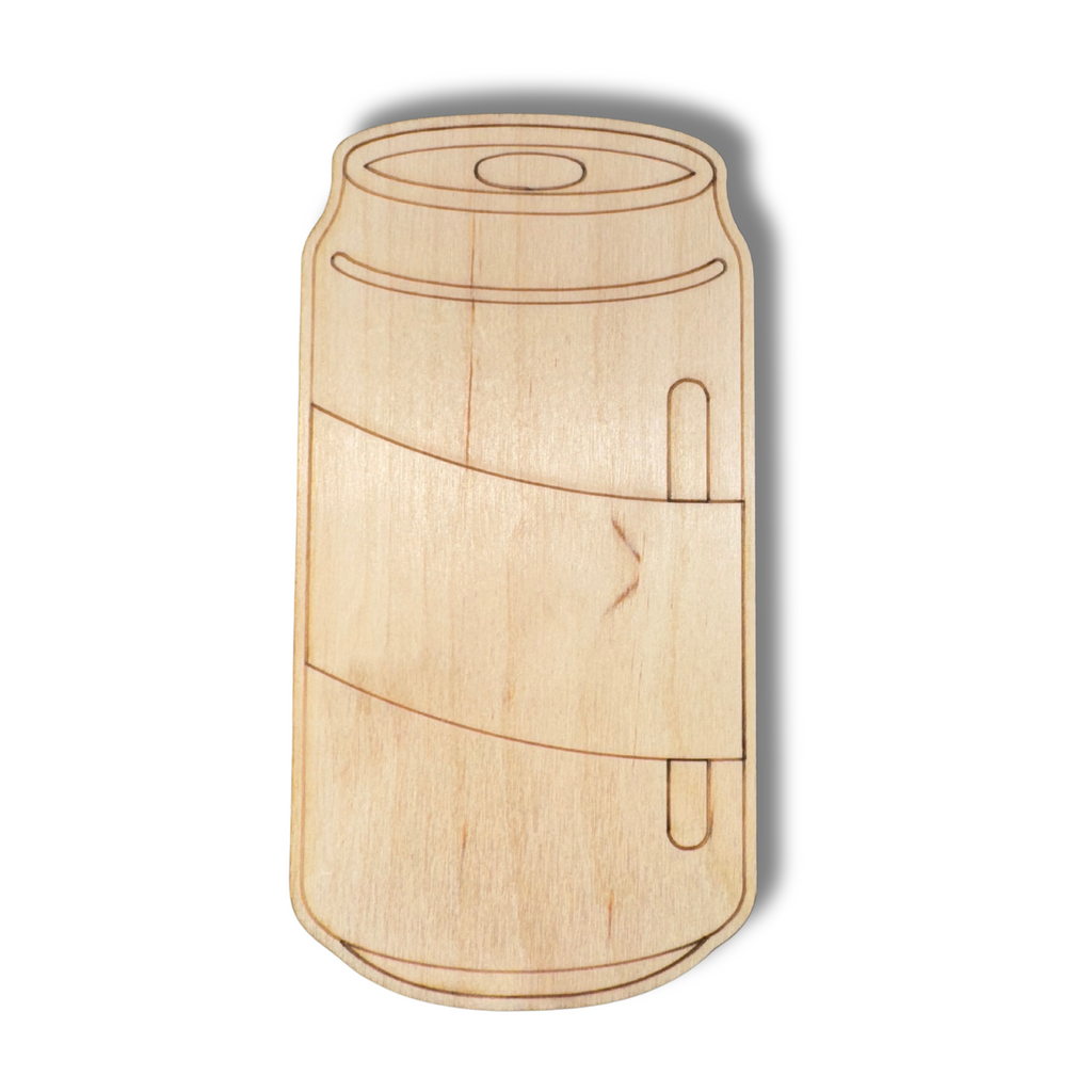 Unfinished Wood Etched Soda Can Shape | Paint By Line Crafts | up to 30" DIY