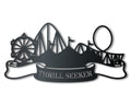 Custom Metal Amusement Park Wall Art | Indoor Outdoor | Up to 46" | Over 20 Color Options