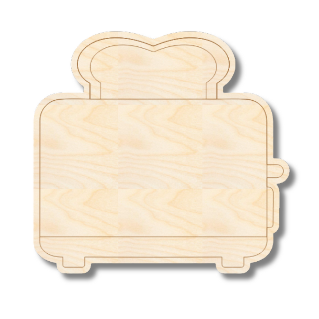 Unfinished Wood Etched Toaster Shape | Paint By Line Crafts | up to 30" DIY