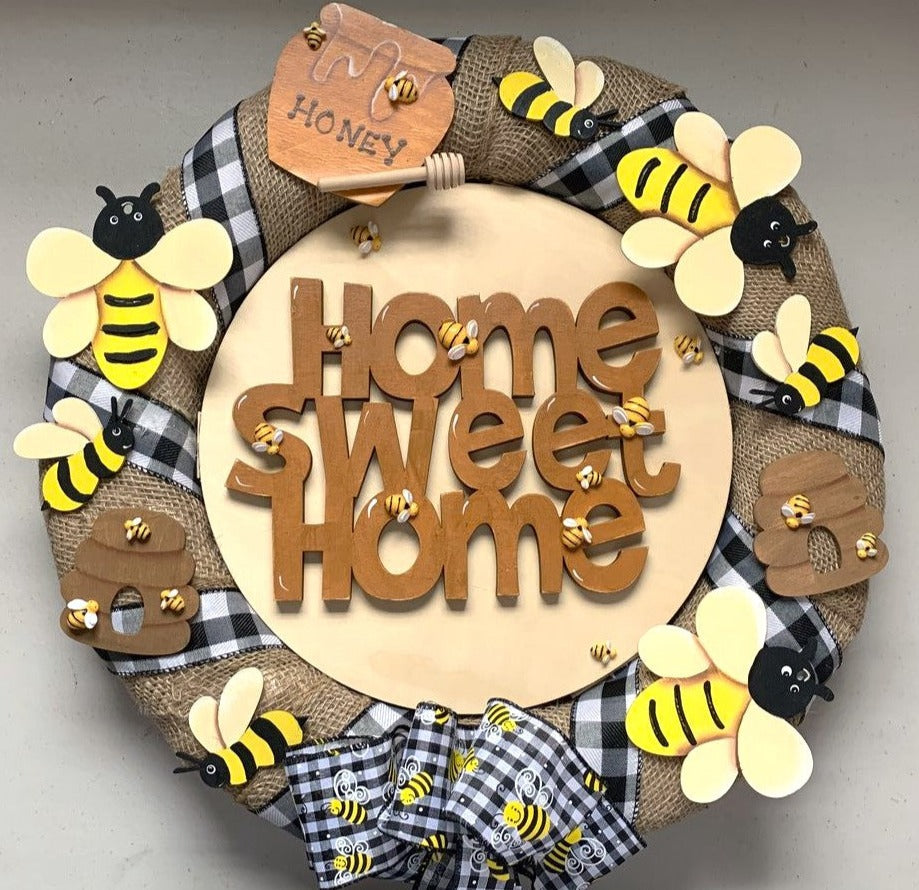 Unfinished Wood Bee Shape | Insect | Animal | Wildlife | Craft Cutout | up to 46" DIY