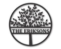 Custom Metal Split Tree Monogram | Personalized Family Name Wall Art | Indoor Outdoor | Up to 46" | Over 20 Color Options |