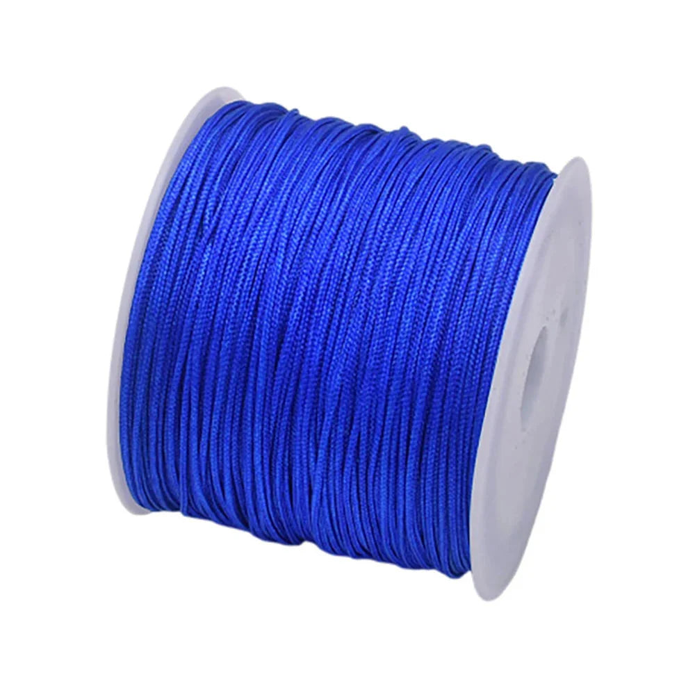 50 Yards 0.8mm Braided Nylon Cord – Durable Satin String for Jewelry Making, Beading, Macrame, Chinese Knot & DIY Crafts