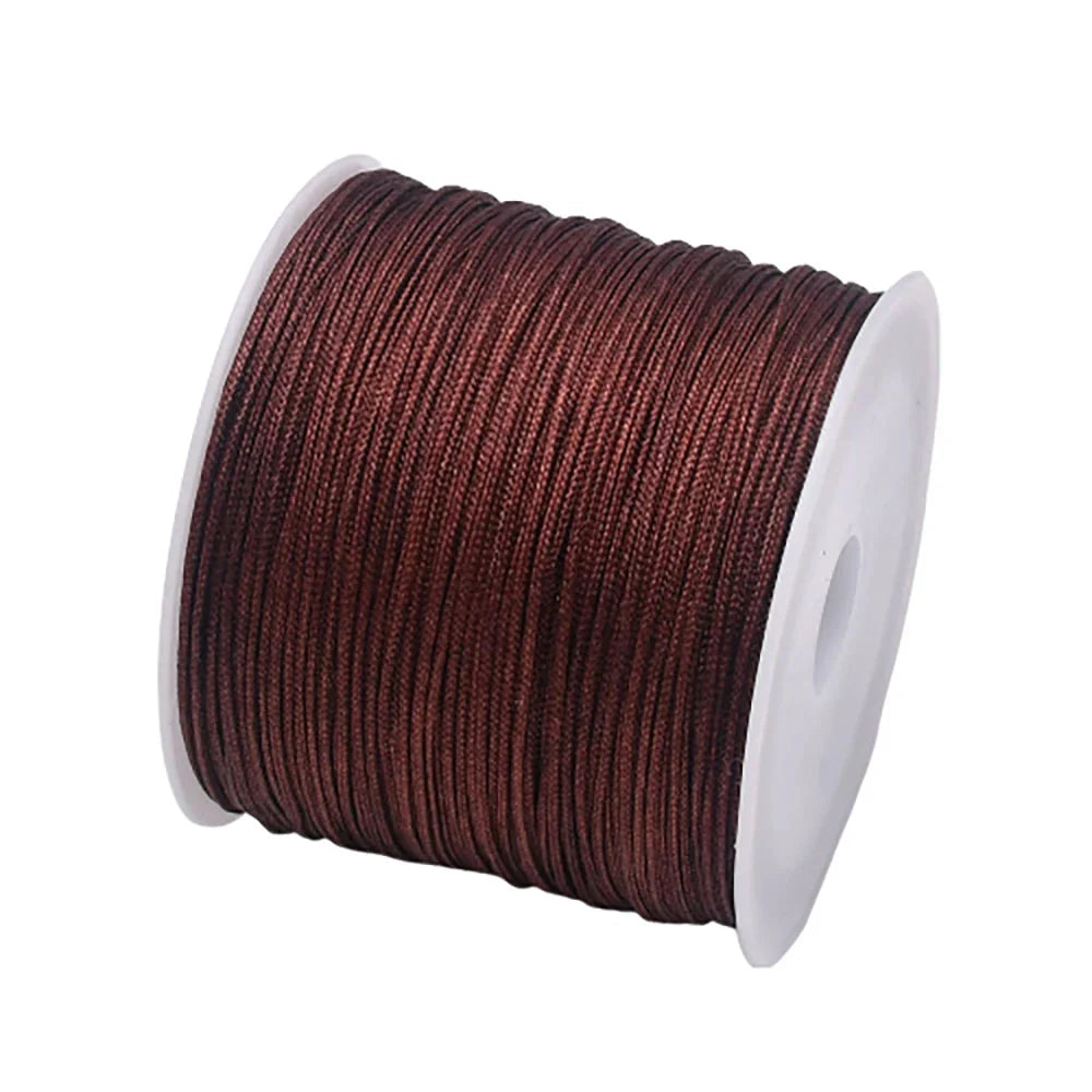 50 Yards 0.8mm Braided Nylon Cord – Durable Satin String for Jewelry Making, Beading, Macrame, Chinese Knot & DIY Crafts