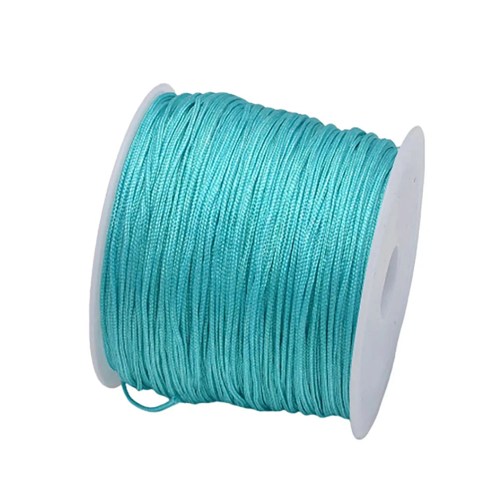 50 Yards 0.8mm Braided Nylon Cord – Durable Satin String for Jewelry Making, Beading, Macrame, Chinese Knot & DIY Crafts