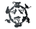 Metal World Safari Sign | Metal Zoo Animals Wall Art | Indoor Outdoor | Up to 46" | Over 20 Color Options