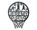 Custom Metal Basketball Hoop Wall Art - Metal Sports Sign - 14 Color Options