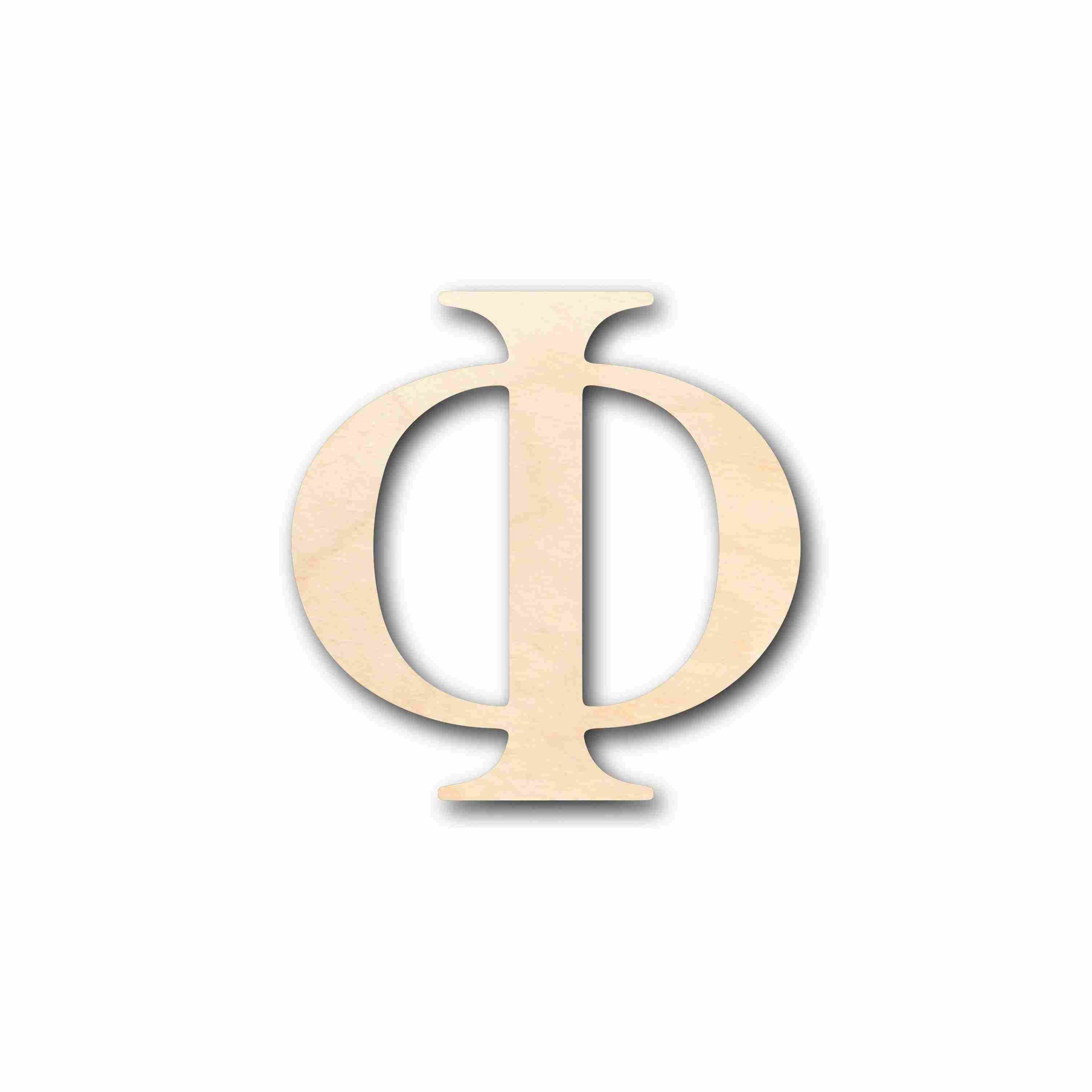 Unfinished Wood Phi Silhouette - Craft- up to 46" DIY