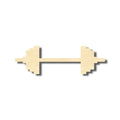 Unfinished Wood Barbell Weights Shape - Craft - Music - up to 46" DIY