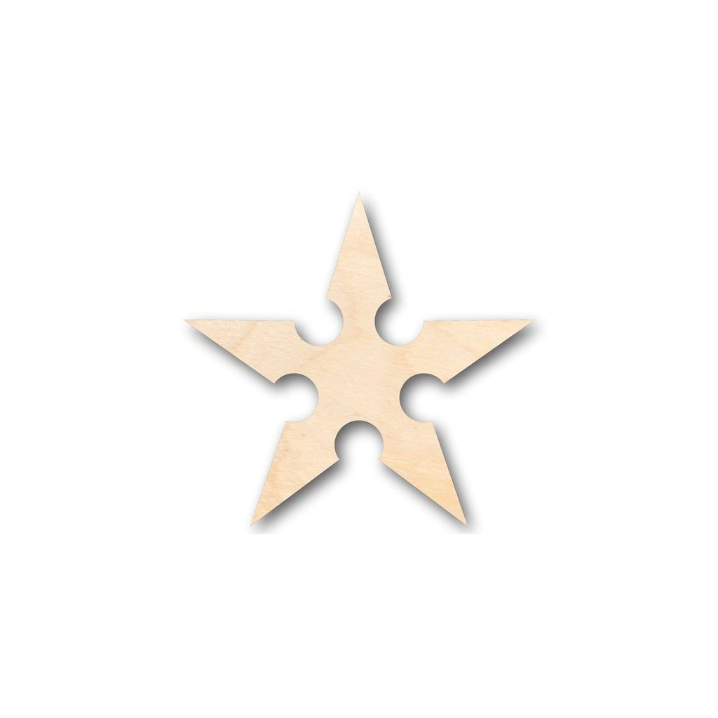 Unfinished Wood Ninja Star Shape - Craft - up to 46" DIY
