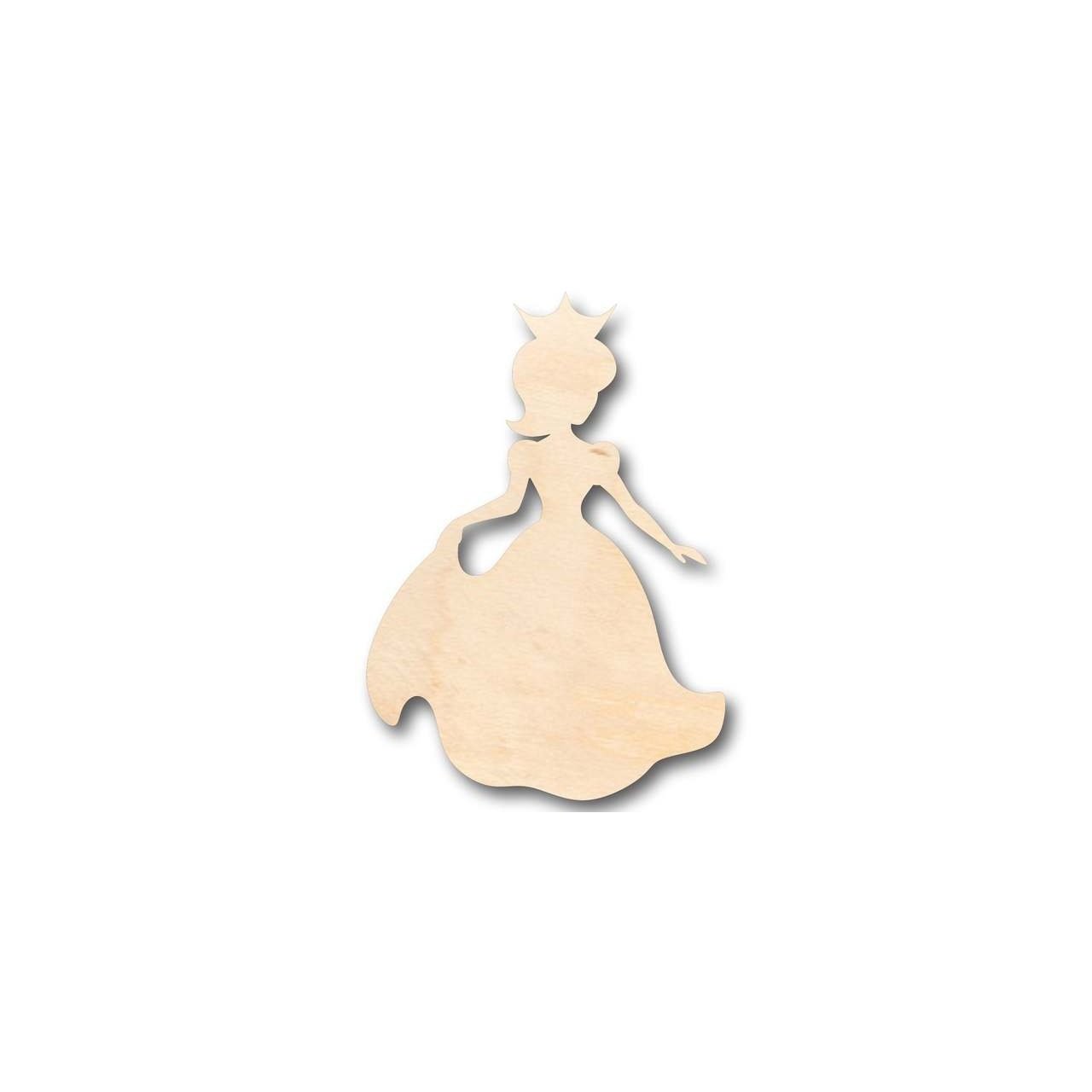 Unfinished Wood Princess Shape - Royalty - Craft - up to 46" DIY