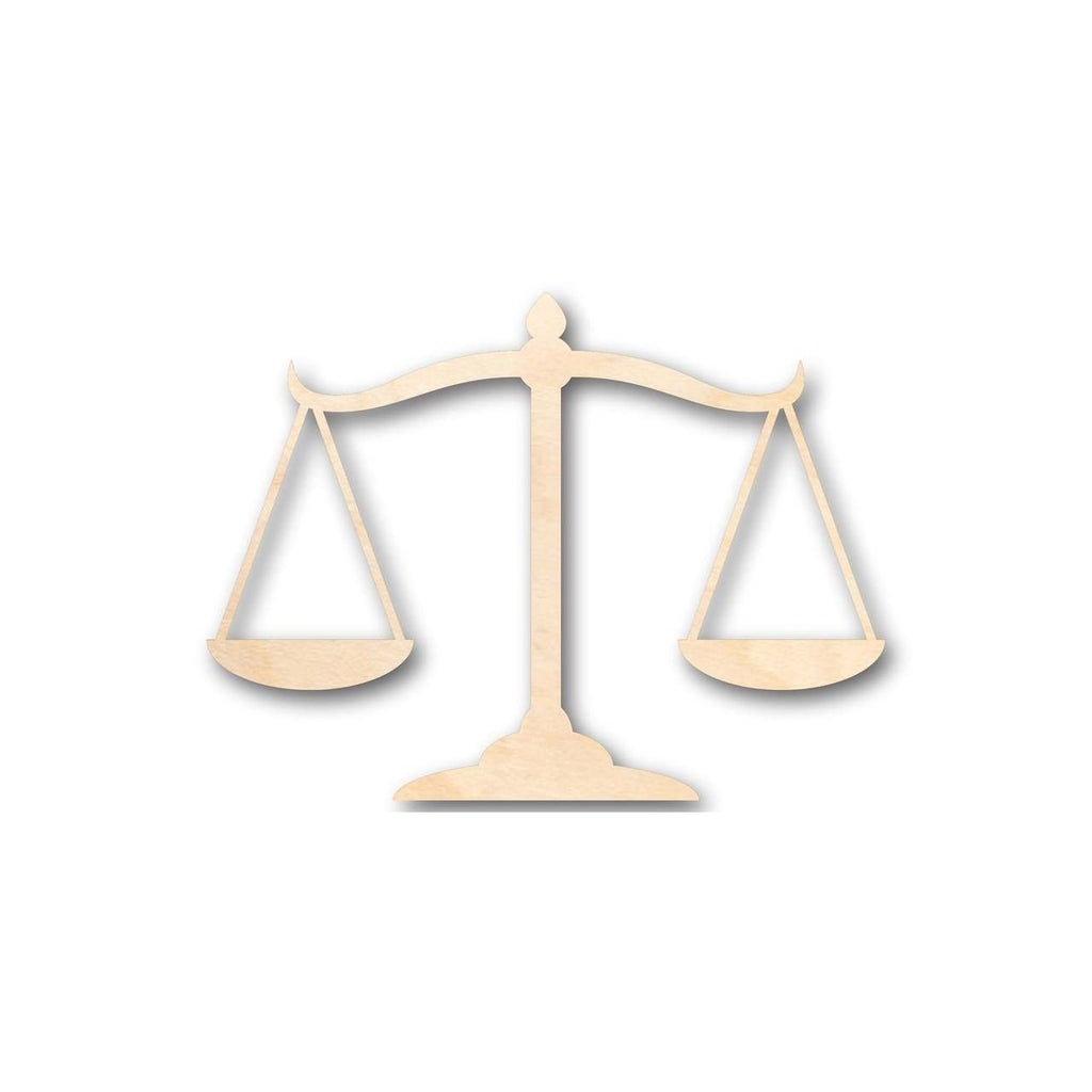 Unfinished Wood Scales of Justice Shape - Law - Courthouse - Craft - up to 46" DIY