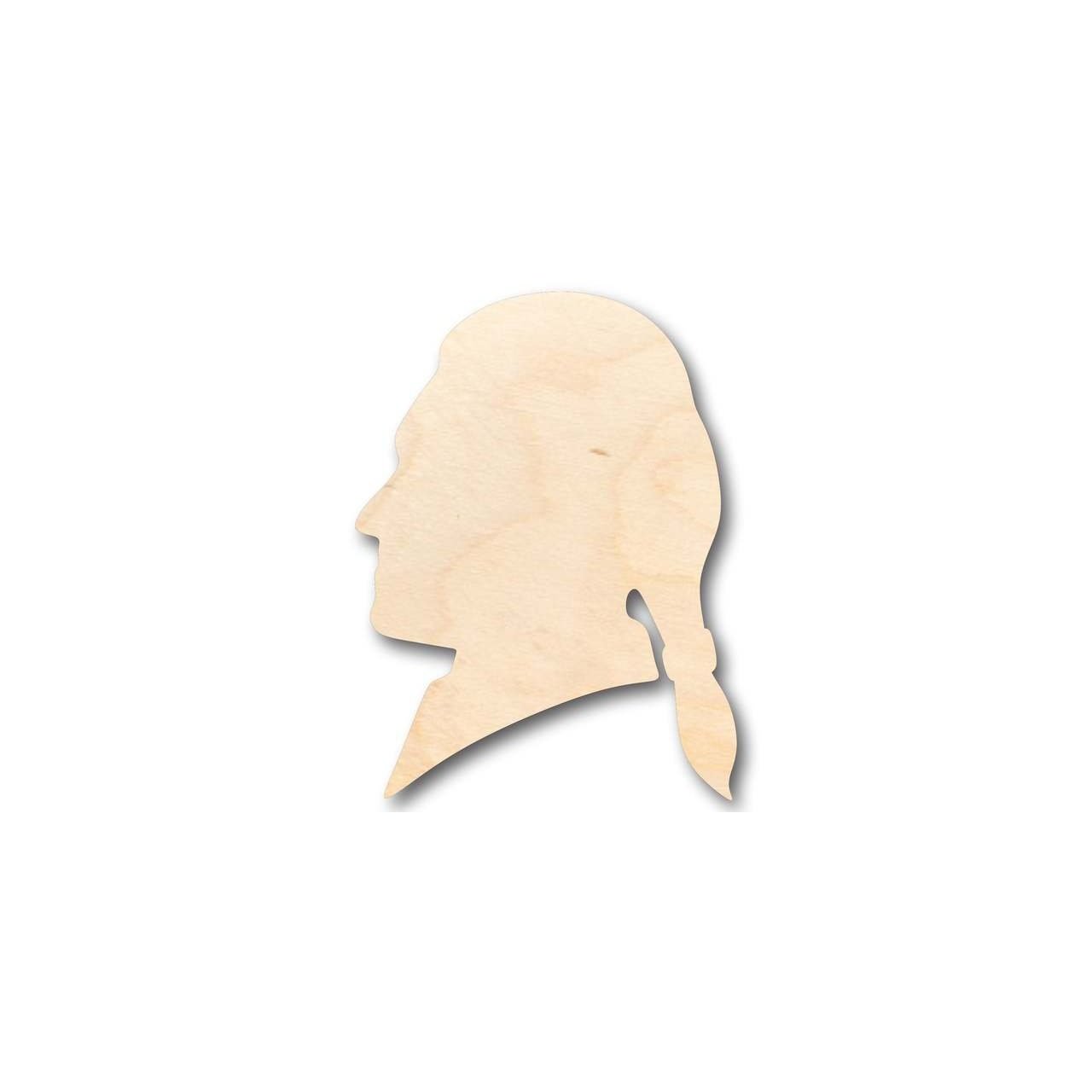 Unfinished Wood Thomas Jefferson Shape - History - America - Craft - up to 46" DIY